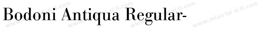 Bodoni Antiqua Regular字体转换